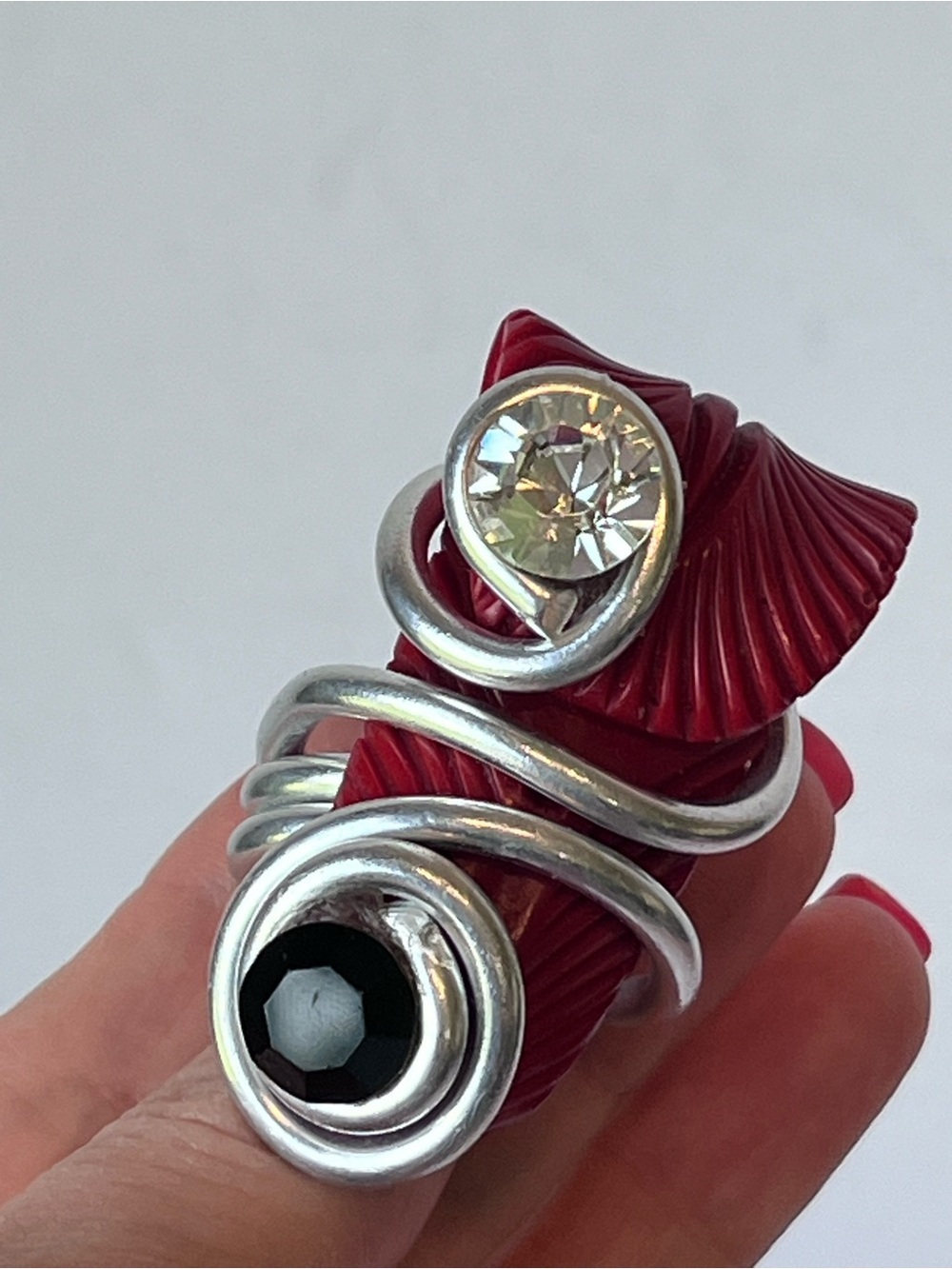 Vintage Jeff Lieb Statement Modernist Bold Ring Estate